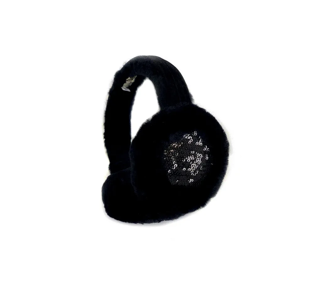 UGG Earmuff Women Sheepskin Wool Suede Winter Earmuff Carol