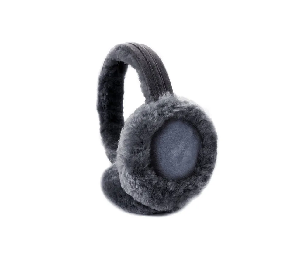 UGG Earmuff Women Sheepskin Wool Suede Winter Earmuff Carol