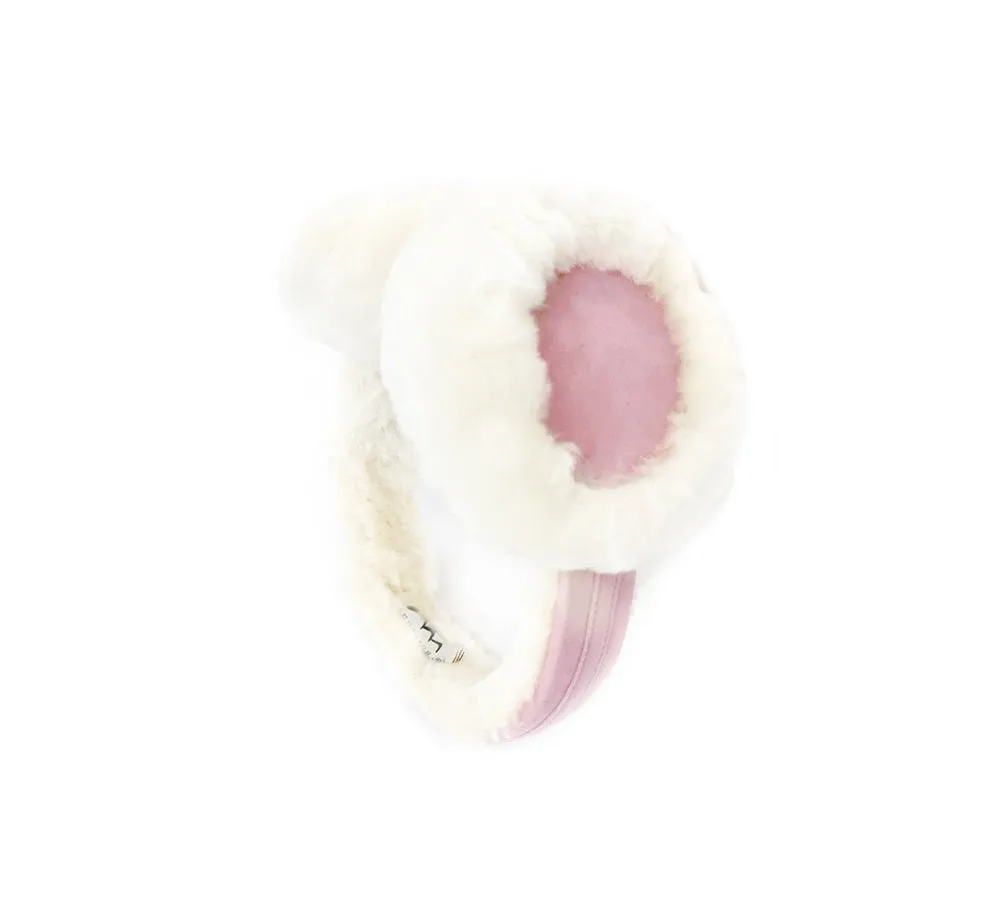 UGG Earmuff Women Sheepskin Wool Suede Winter Earmuff Carol