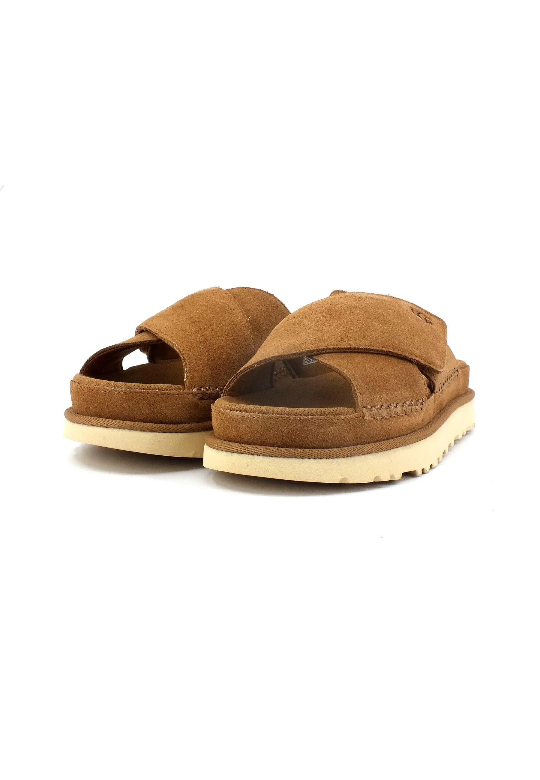 UGG Goldenstar Cross Slide Ciabatta Donna Chestnut W1137910