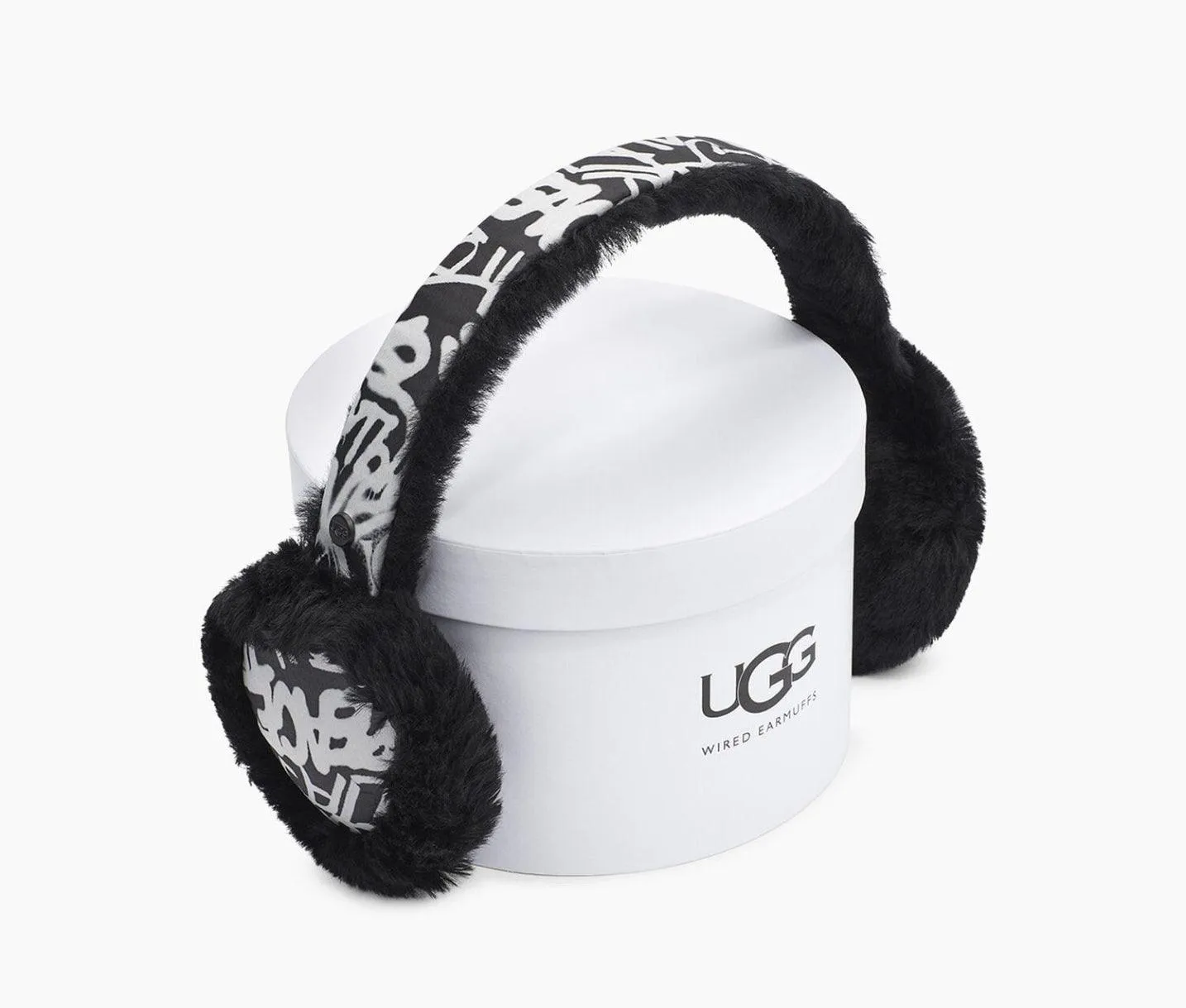 UGG W All Weather Tech Earmuff Paraorecchie Musica Black White 18791