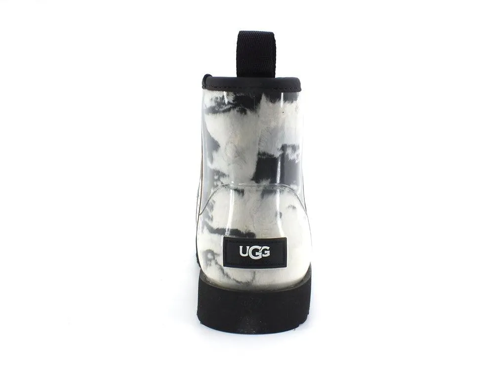 UGG W Classic Clear Mini Marble Stivaletto Pelo Black W1120778