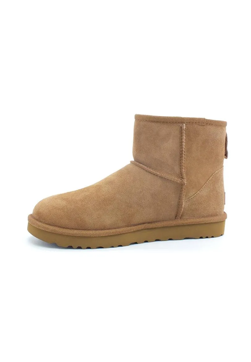 UGG W Classic Mini II Stivaletto Pelo Donna Marrone Chestnut W1016222