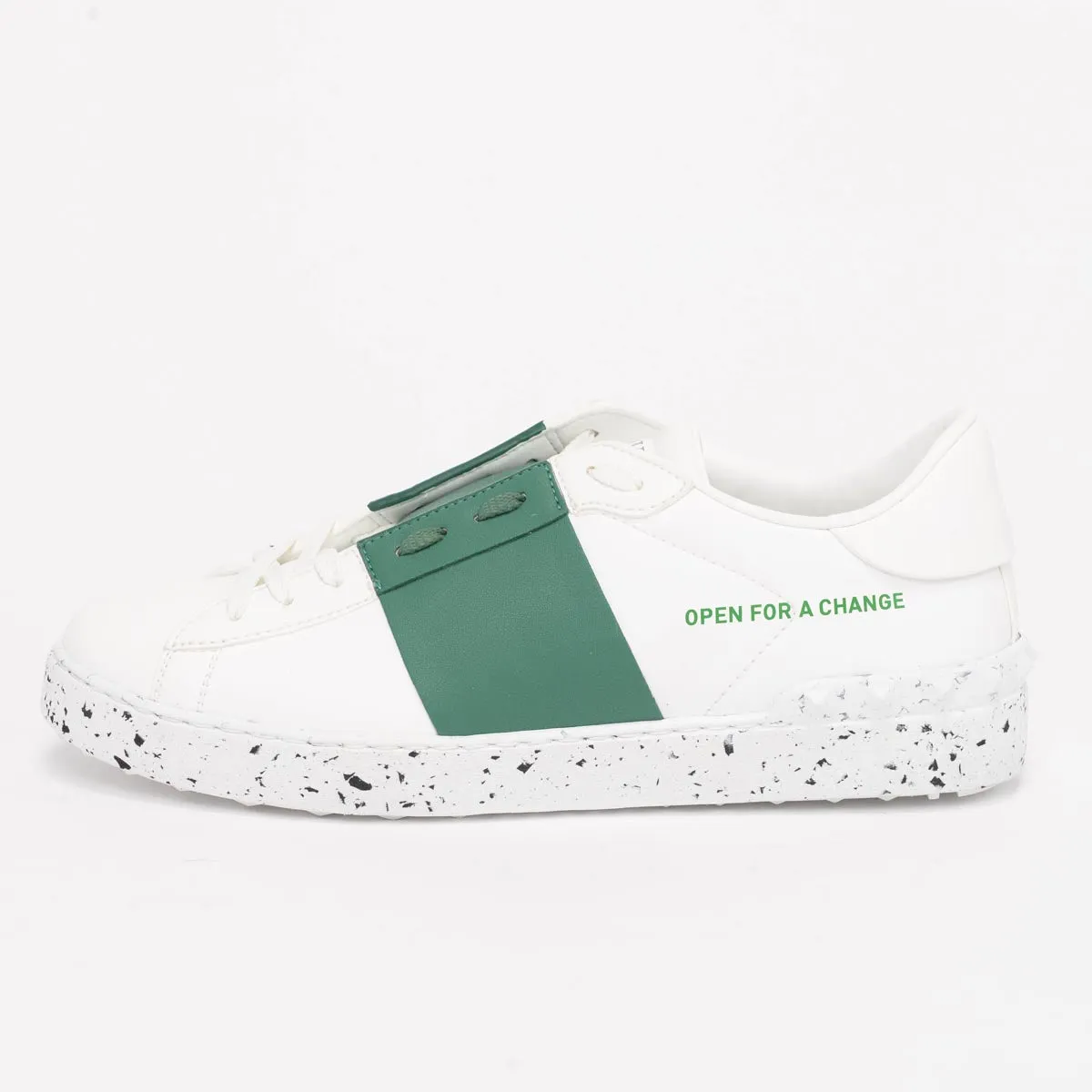 Valentino White Leather Open For Change Sneakers 41.5