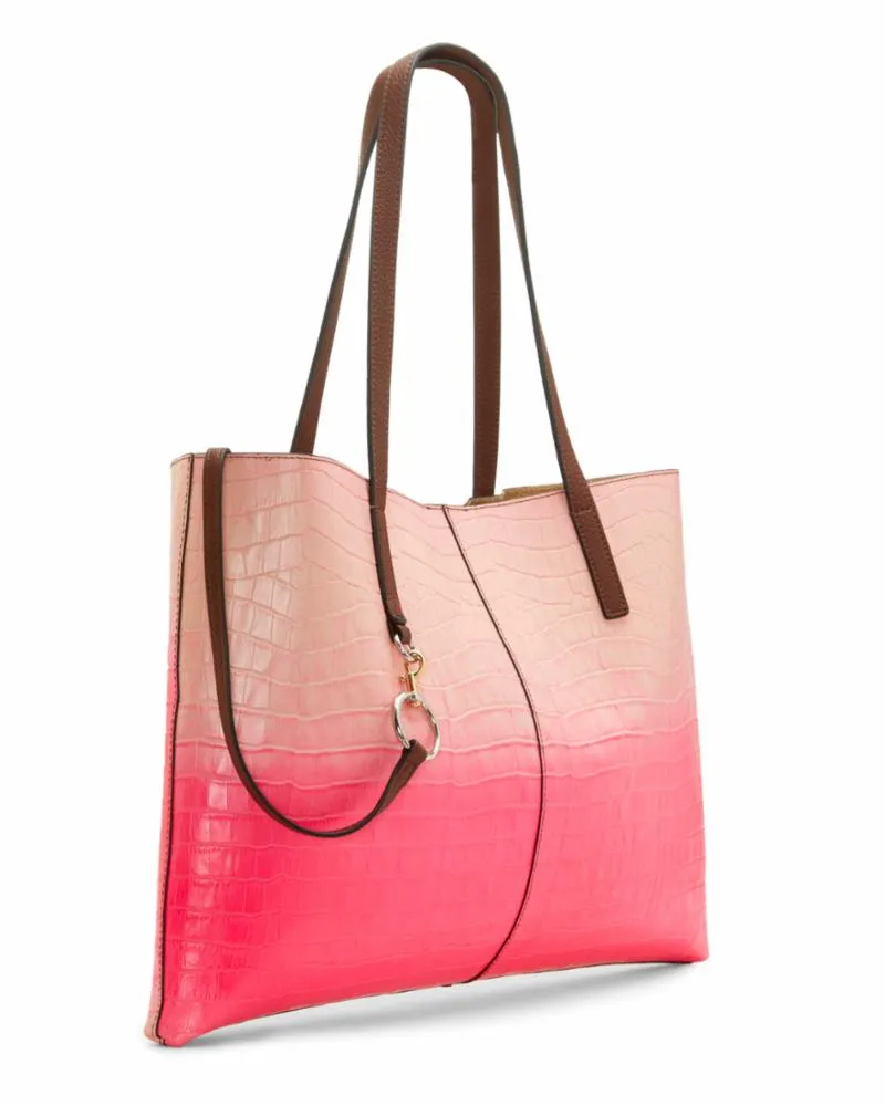 Vince Camuto Handbag DEV TOTE1 NEON FUCHSIA/DGRDE CROC/MTYSHR