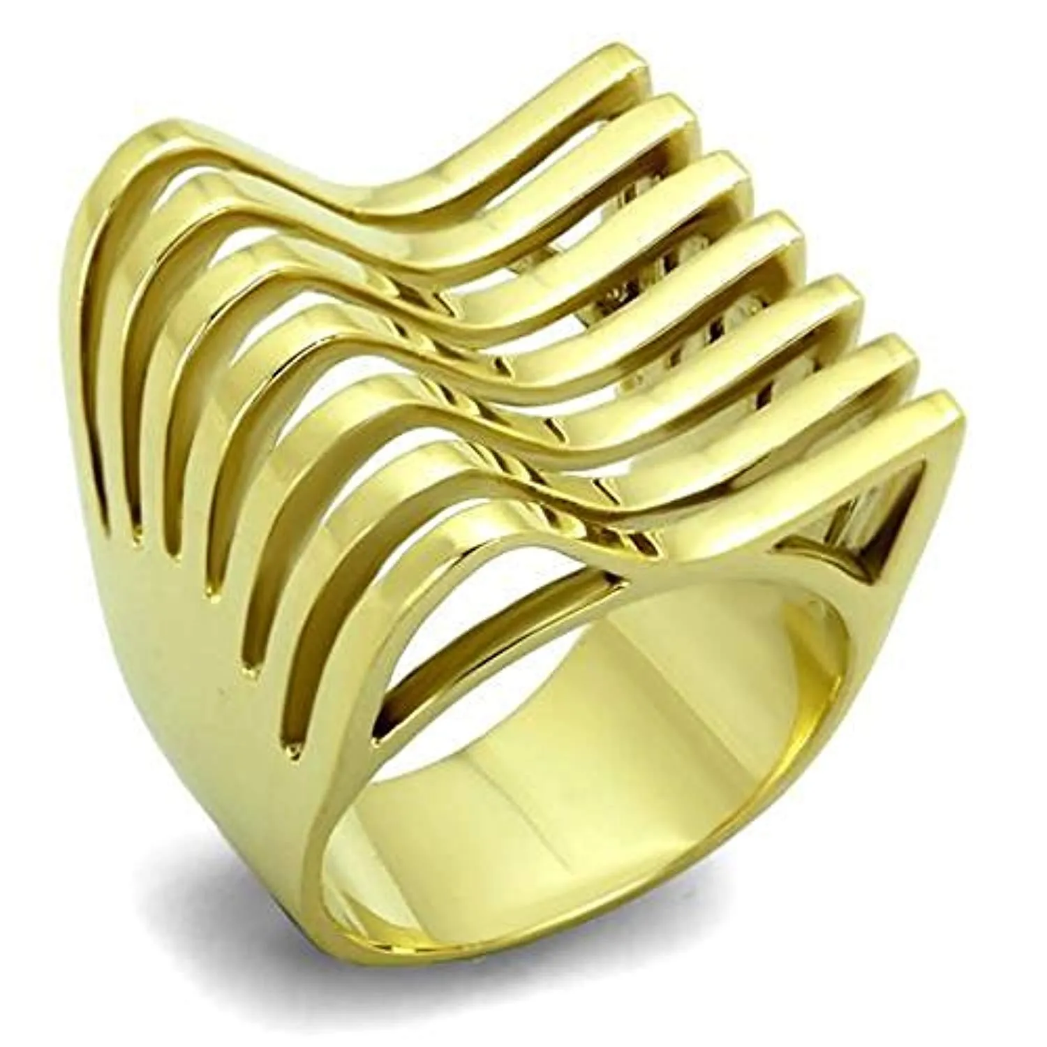 WildKlass Stainless Steel Ring IP Gold Women