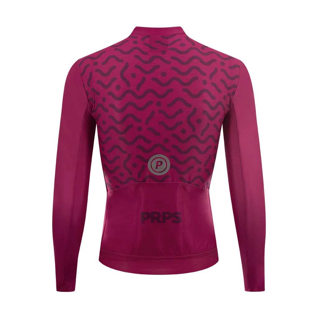 Women Pro Cycling Jersey v3 Long Sleeve (Amaranth Red)