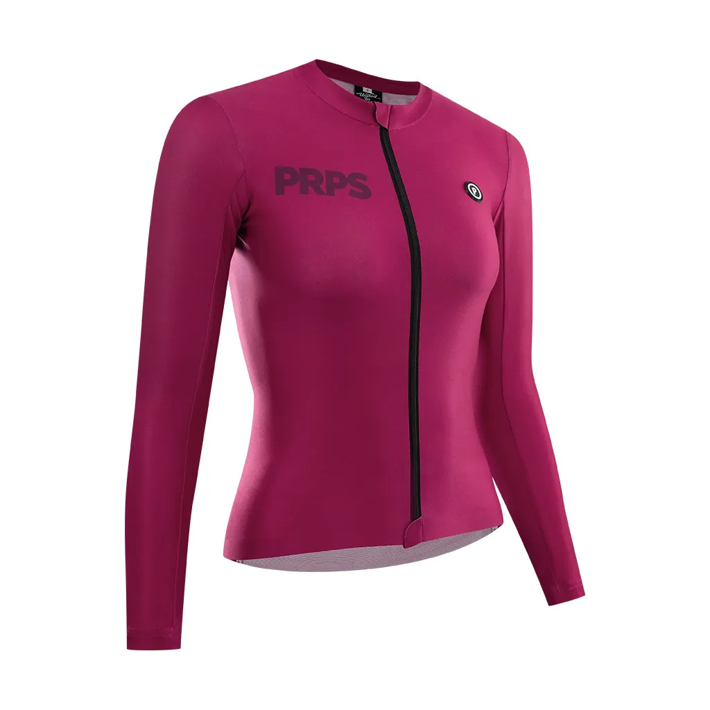 Women Pro Cycling Jersey v3 Long Sleeve (Amaranth Red)