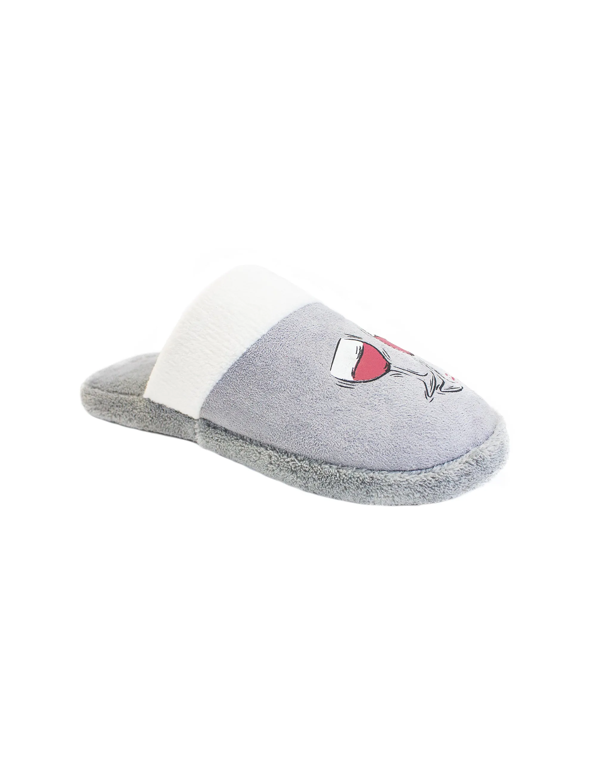 Women's AM Coffee/PM Wine Slippers-Light Grey