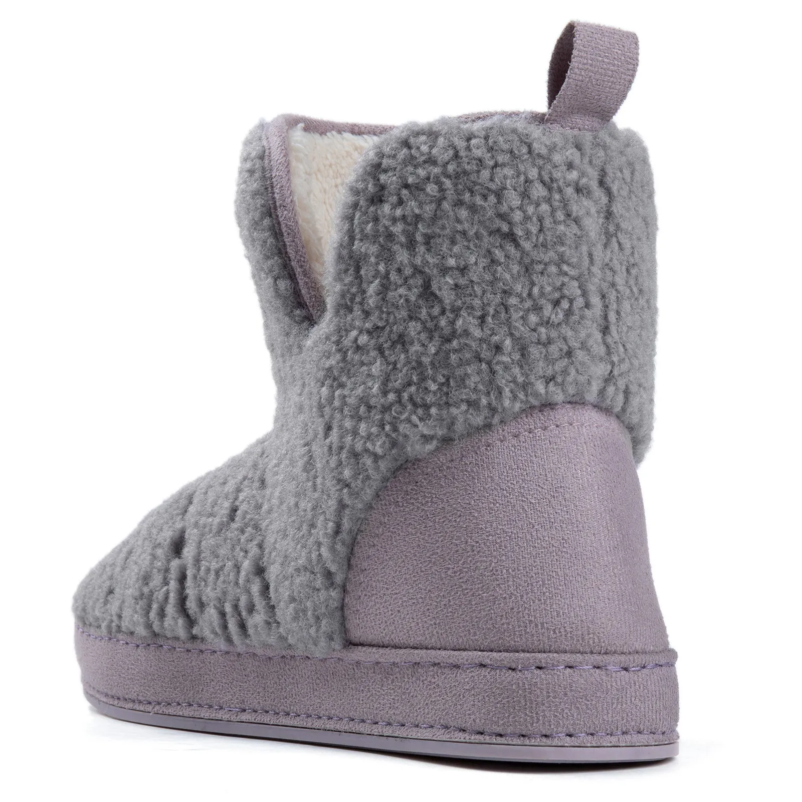 Women's Fuzzy Fleece House Bootie Ladies' Memory Foam Slipper