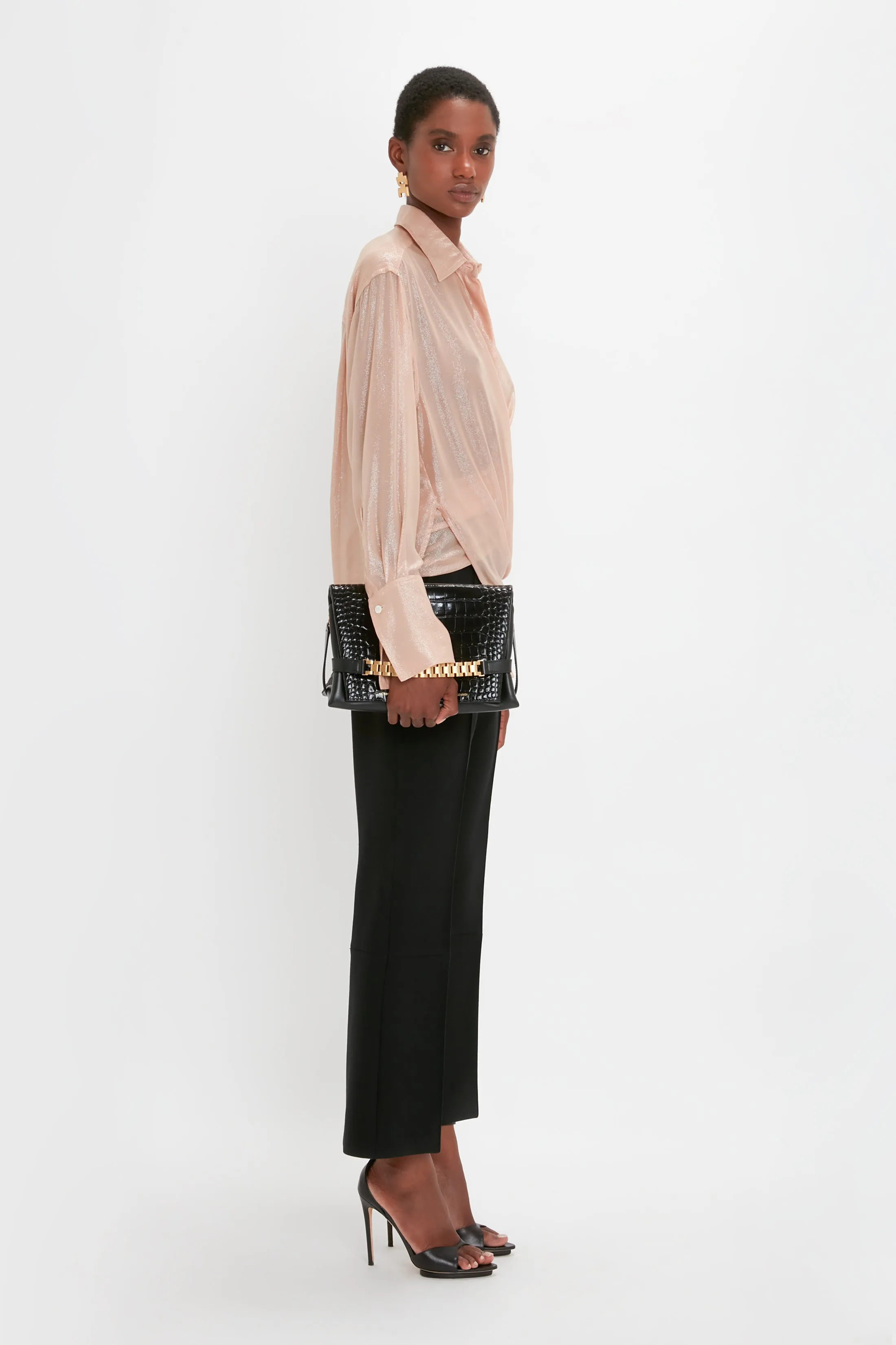 Wrap Front Blouse In Rosewater